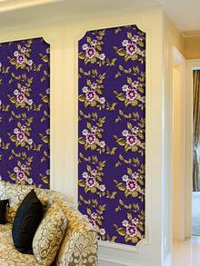 1卷 1米/3米/5米 复古紫色和金色花枝纹理艺术风格壁纸，适用于家居装修、房间装饰、橱柜翻新、浴室装饰，防水、防污，乙烯基DIY壁纸 - 彩色 - 查看 6