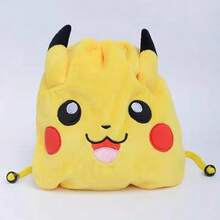 pokemon 4件套宝可梦毛绒玩具，皮卡丘、小火龙、杰尼龟卡通人物抽绳口袋毛绒玩具，儿童礼物 - 彩色 - 查看 11