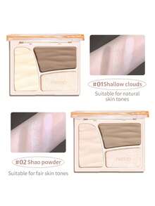 NOVO 多功能修容盘，粉状腮红，鼻影，高光，适合初学者，自用或送礼皆宜，适用于化妆、派对、婚礼、各种场合 - 02#韶粉 - 查看 11