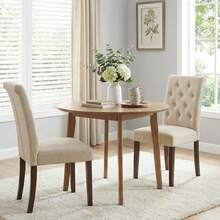 Dining Room Chair Set Of 2, Kitchen Chair, Living Room Chair, Upholstered Chairs With Solid Wood Legs - Beige - View 9