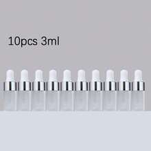10pcs 1ml 2ml 3ml 5ml Frosted Mini Glass Dropper Bottles Small With Glass Eye Dropper For Essential Oils Sample Traveling New Year's Gifts, Birthday Parties, Travel Gifts - Clear - View 7