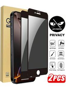 2pcs Tempered Glass Privacy Screen Protector For IPhone 16 Pro Max 6.9 Inch, Compatible With Apple 17 PRO MAX 17 17 PRO 17 AIR 16 16 PRO 16 PLUS 15 PRO MAX 15 PRO 15 14 PRO MAX 14 14 PLUS 13 12 11, Privacy Anti-Peeping, 9H+ Tempered Glass [10X Military Grade Protection], Bubble-Free, Compatible With Phone Cases, Valentine's Day Gift - Black - View 20