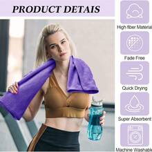 12 Pcs Microfiber Gym Towel 12 X 12 In Bleach Proof Towels Absorbent Soft Sweat Towels Quick Dry Lightweight Towel For Hand Salon Bath Spa Hotel Pool Home Hair Care(Light Grey) - Multicolor - View 2