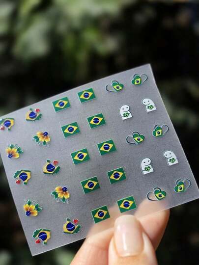 Mini Cartelão de Películas para Unhas 30 unidades -COPA DO MUNDO M 01