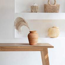 1 bình hoa vĩnh cửu đan lát thủ công bằng mây, chất liệu tự nhiên, thích hợp cho đám cưới, tiệc tùng, trang trí sinh nhật, trang trí nhà cửa cho phòng khách, phòng ngủ, bệ cửa sổ, phong cách nhà nông thôn, trang trí mùa xuân/hè, quà tặng tốt nghiệp, trang trí nhà cửa đón năm học mới, trang trí phòng và phụ kiện học tập, bình thủy tinh. - màu nâu - Xem 4