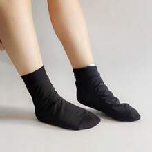 1 Pair Women's Sweat-Absorbing Socks, Yoga Perspiration Assistance Tool, Moisture-Wicking Socks - Silver - View 4