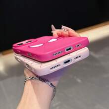 1 Piece, Simple And Stylish Pink Phone Case With Spider Web Pattern, Suitable For IPhone 11,12,13,14,17,11 Pro Max,12 Pro Max,13 Pro Max,14 Pro Max,15 Pro Max,16 Pro Max/17 Pro Max/S22/S22PLUS/S23/S23PLUS/S24/S24PLUS/S25/S25PLUS/S25ULTRA Model. Suitable As A Gift For Family And Friends, Suitable For Occasions Such As Birthdays, Spring Festival, Holidays, Valentine's Day, Etc., It Is A Fashionable Choice. - 米色 - 查看 4