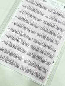 100pcs Mixed Size Natural Looking Segmented Mink Eyelashes, Fairy Wispy Flare False Lashes, Cruelty-Free Lash Extensions - C - View 7