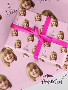 1pc Customized Gift Wrapping Paper, Personalized Packaging Paper With Patterns And Text, Christmas Wrapping Paper, Fun Christmas Customized Gift, Party Packaging Paper, Holiday Wrapping Paper, 42*60cm, Gift For Him/Her, Home Decor, Collectible, Reusable, Cute, High Quality - Style 2 - View 8