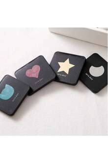 Compact Black Folding Mirror With Assorted Designs - Portable Travel Mirror For Home Decor, Living Room, Bedroom, Bathroom - Perfect For Weddings, Parties, Birthdays, Makeup & Touch-Ups,Cheap,Valentine's Day,Cheap Items,Travel,Travel Essential,Room Decor,Valentine's Gift,Cheap Stuff,Room,1 Dollar Items,Vacation Essentials,Gifts For Women,Bedroom,Valentine,99 Cent - Black - View 10