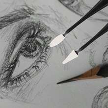 LALAFINA Kit de Herramientas de Dibujo y Bocetos, Tocones de Mezcla, Borrador de Esponja, Lpices de Limpieza y Accesorios para Artistas, Ideal para Estudiantes y Principiantes - como se muestra en la figura - Ver 5