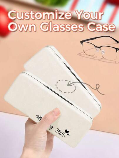 1pc Customized Name Glasses Case, Personalized Sunglasses Case, Personalized Letter Glasses Case (Hard Shell), Customizable Birthday Gift, Christmas Gift