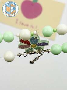 1 Piece Cute Sweet Rainbow Mixed Color Pet Necklace Cat Dog Collar Flower Handmade Beaded Cat Necklace High Elasticity Dog Necklace Flower Pendant Cat Dog Decoration Cat And Dog Jewelry, Pet Clothing Decoration Dogs Kitten Collar Pet Collar Kitty Collar Cartoon Cat Collar Pet Gifts Photo Shoot Prop Cute Pet Necklace Dog Necklace Puppy Necklace Doggy Necklace - Multicolor - View 8