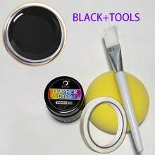 Leather Dye Color Changing Kit, Leather Recoloring Paint, Includes Coloring Tools, 30g/1.06oz Leather Coloring Paste, Black And Brown Dye For Leather Shoes, Suitable For Leather Shoes, Boots, Bags, Sofas