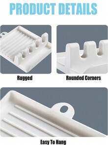 1 pieza Soporte multiusos para utensilios de cocina, estante para cubiertos, estante para tapas de ollas y soporte para espátulas, soporte para cucharas, herramienta de cocina, herramienta para colocar espátulas - Multicolor - Ver 5