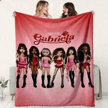 1PC KPOP Katseye Gabriela Flannel Throw Blanket, Fashionable Style, Multi-Scene Use, Soft And Comfortable, Perfect Gift For Fans - Kiểu 01 - Xem 2