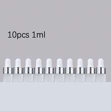 10pcs 1ml 2ml 3ml 5ml Frosted Mini Glass Dropper Bottles Small With Glass Eye Dropper For Essential Oils Sample Traveling New Year's Gifts, Birthday Parties, Travel Gifts - Clear - View 8