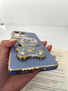 Phone Case Compatible With Moto G75 5G, Teddy Bear Design. - Blue - View 4