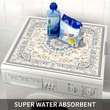 1件波西米亚风图案家电垫，硅胶材质，适用于洗衣机、烘干机顶部，防滑，适用于洗衣房、浴室、家居装饰 - 彩色 - 查看 6