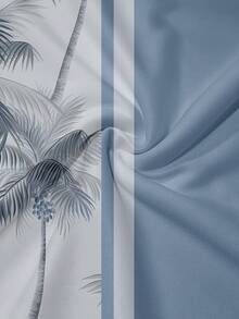 Bộ áo polo và quần short nam in hình cây dừa, phong cách đi biển. - Nhiều màu - Xem 3