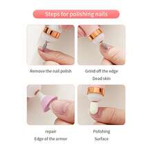 1 Set Mini Electric Nail Polishing Machine (5 Grinding Heads) Small Tool Nail Remover Nail Drill Portable Nail File Grinder - Multicolor - View 9