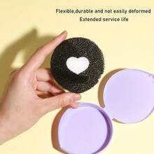 1pc Makeup Brush Cleaner Quick Clean Makeup Tool 1pc Switch Eyeshadow Color Dry Cleaning Box Reusable, Color Removal Cleaner Sponge, Quickly & Easily Clean Makeup Brushes Powder Without Water Or Chemical Solutions Eliminating Drying Time - Switch Eyeshadow Colored Immediately - Mauve Purple - View 7