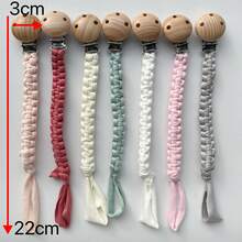 1 pieza Chupete de dentición de bebé hecho a mano a ganchillo con correa elástica para chupete - cordón trenzado - Ver 10