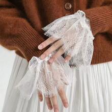 1 Pair Fabric Flared False Cuff Sleeves, Suitable For Pairing With Sweaters