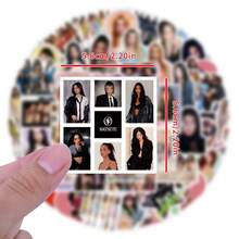 62pcs Mysterious Girl KATSEYE Stickers, Moonlight Collection, Dreamy Aesthetic Sticker Set, Suitable For Laptop And Water Bottle - Rose Red - View 2