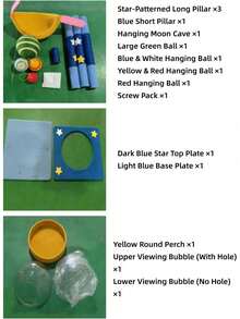 Dreamy Starry Sky Cat Tree With Spaceship Shaped Cat Scratching Post And Perch