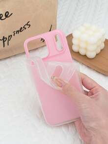 1 Personalized Easter Bunny Pattern Custom Name Anti Fall Pink Phone Case Can Hold Photos Compatible With IPhone 17/17 Pro/17 Pro Max/Air/16/15/14/13/12/11 And Other Models, Suitable As A Holiday Gift For Friends - Pink - View 4