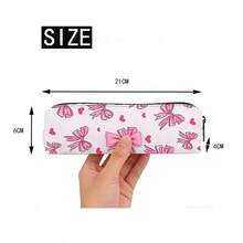 1pc Hand-Painted Butterfly Cylindrical Pencil Case, Foldable, Lightweight, Large Capacity, Suitable For Stationery, Art Supplies, And Office Supplies. Student Stationery Organizer Bag Available In Multiple Stylish Designs. - Multicolor - View 5