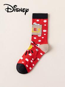 Disney 5双装正品迪士尼女士袜子，绣有可爱米奇一家卡通人物图案，春夏款，男女通用趣味袜子，高品质礼品袜，适合任何场合 - 彩色 - 查看 8