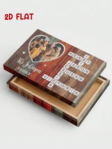 Catygift Customized Family Crossword Canvas Art, Personalized Family Gift, Family Theme Wall Decor, Customized Photo Crossword Canvas Art, Unique Gift For Parents, Grandparents On Anniversary, Birthday - As Shown - View 12