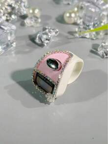 1pc Customized Fashion Rhinestone Decor Lightweight Portable Finger Ring Counter, Electronic Prayer Bead Counting Ring, Multi-Purpose Counter, Stylish Luxury Ring, Handheld Counter Suitable For Men & Women, Ideal Gift For Holidays, Prayer Counting - Multicolor - View 6