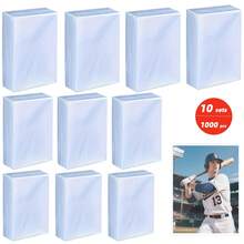 500/1000pcs Transparent Baseball Card Sleeves, Durable Trading Card Sleeves, Plastic Card Protectors Suitable For Standard-Size Cards,Trading Card Top Loaders, Clear Plastic Penny Sleeves, Anti-Fading, Water-Proof, Dust-Proof, Protective Case For Collectible Cards, Sports And Game Cards,Ideal For MTG, Baseball Cards, Sports Cards, And Game Cards - Multicolor - View 8