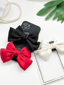 1件新款丝绸面料创意时尚蝴蝶结可折叠慵懒手机支架