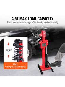 Strut Spring Compressor, 4.5 Ton/9920 LBS Hydraulic Jack Capacity, 1 Ton Rated Compression Force, Auto Strut Coil Spring Compressor Tool, Hydraulic Spring Compressor For Strut Spring Removing - Đỏ - Xem 2