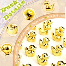 20 Mini Golden Ducks Mini Yellow Duck Figurines Bulk Baby Ducks Mini Ornaments Dollhouse Decoration DIY Craft Fairy Garden Landscape Christmas Party Gifts - 20 mặt hàng - Xem 5