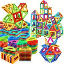 3-6 Years Old Children Magnetic Building Blocks Toys, Large Size Magnetic STEM Educational Construction Set, Random Color Gift - Multicolor - View 3