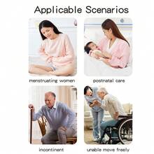 6pcs Reusable Cotton Sanitary Pads, Washable Incontinence Pads For Elderly, Postpartum, Leak-Proof Underwear Liners - Multicolor - View 6