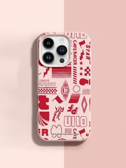  Paul Frank Licensed Silicone Phone Case, Full Body Shockproof Camera Protection, Monkey Letter Star Plaid Pattern, New Design Suitable For IPhone 13/14/15/16/17 Pro Max
