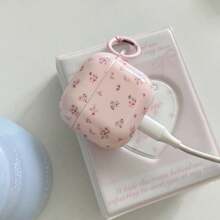 1 Set Niche Floral Pattern Protective Case Compatible With Apple Pro 2/3, 2/3 Wireless Charging Case