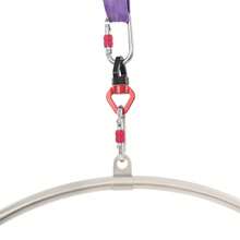 Single-Point Aerial Hoop Kit 37.4in Diameter Heavy Duty Stainless Steel 360° Swivel Aerial Yoga Hoop For Home Gym Dance Studio Silver Purple - 1 - View 10