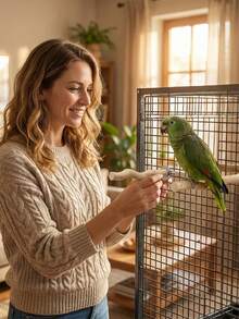 Natural Wooden Bird Perch, Curved Wooden Cage Perch, Screw Mounted, Suitable For Parrots, Lovebirds And Small Pet Birds