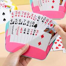 1pc 3-Layer Plastic Playing Card Holder - Durable And Compact Design, Suitable For Poker And Family Games - Great For Adults, Parties And Casual Gatherings, Holiday Toys, Christmas And Halloween Toys, Card Storage Box - Multicolor - View 2