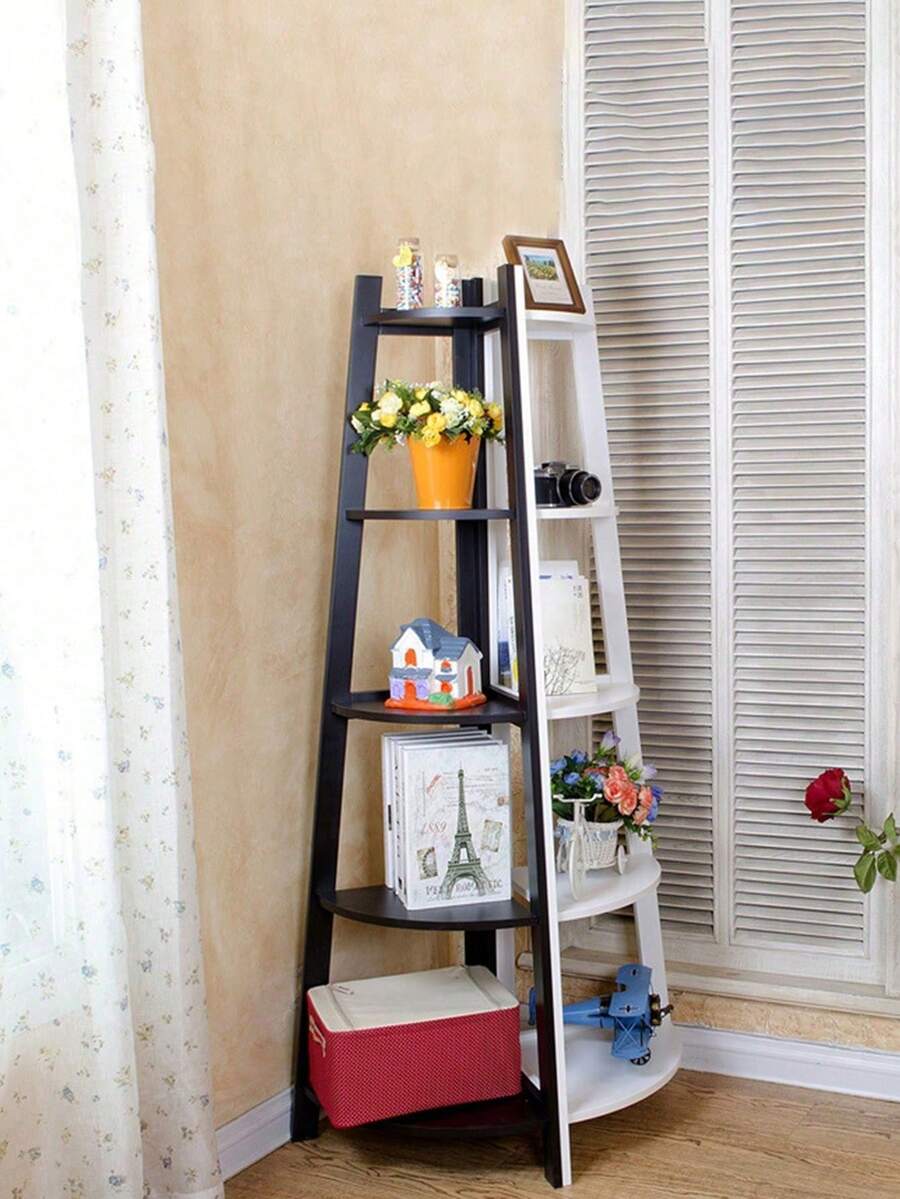 1pc Multi-Function Tiered Corner Storage Rack, Suitable For Office, Balcony, Flower Shop, Hotel, School, Company - Multicolor - View 1
