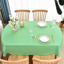 [Free Shipping]Oval Tablecloth 52x70 Inch Polyester Fabric Table Cloth Solid Sage Green Heavy Duty Table Cover Washable For Dinning Kitchen Home Party - Sage70inchx52inchOval - View 4