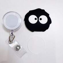 可爱卡通黑色煤球伸缩胸牌夹，适用于护士、医生、办公室工作人员 - 听诊器设计，适用于医院、诊所、工作场所 - 专业证件夹、证件套、医护人员配件、学生用品、送给女孩的礼物、返校季用品、办公用品、配件 - 彩色 - 查看 10