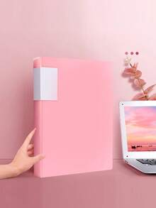 40-Page Transparent Multi-Layer A4 Document Folder, Muted Color File Organizer, Student/Music Score Holder, Thick Expandable Ring Binder